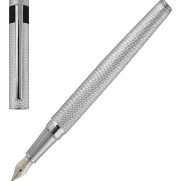 HUGO BOSS HSW3672B-Fountain pen Loop Diamond Chrome