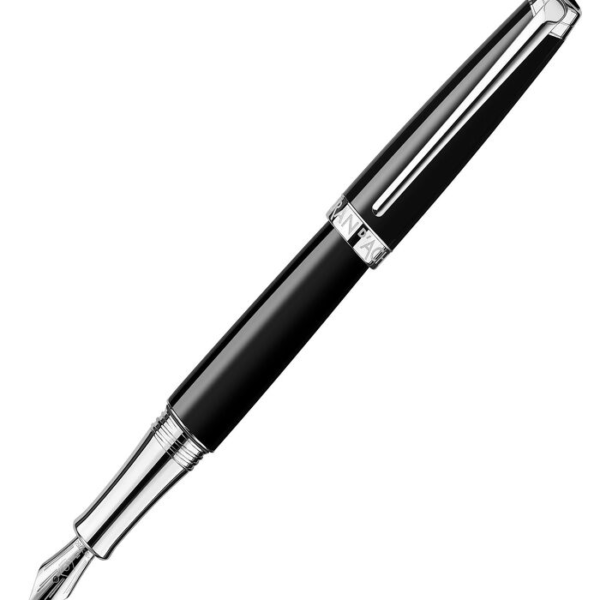 Caran d’Ache Léman Ebony Black Lacquer Rhodium Trim Fountain Pen