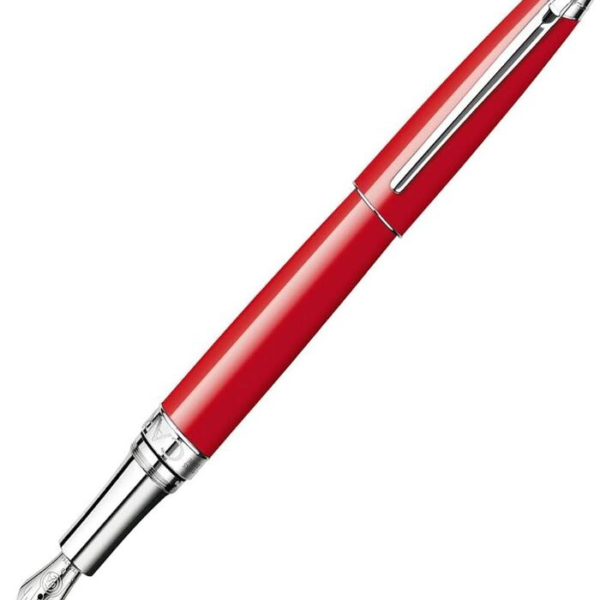 Caran d’Ache Léman Scarlet Red Lacquer Rhodium Trim Fountain Pen 4799.770