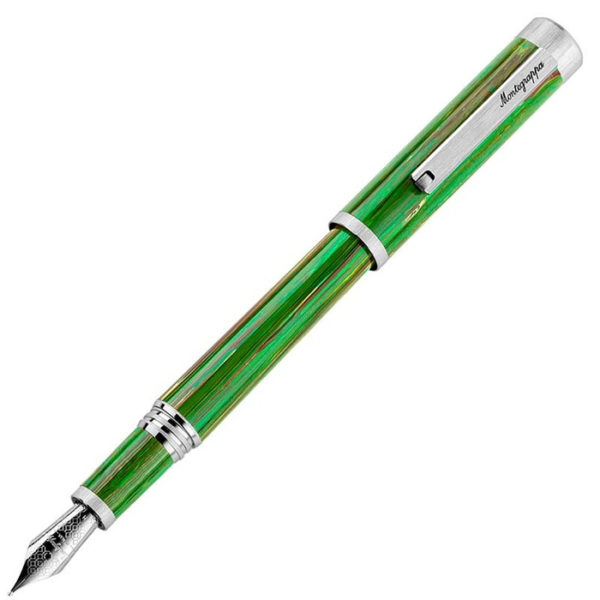 Montegrappa ISZEZ5IP_G8 Zero Zodiac Virgo (Virgo) Palladium IP Steel Fountain Pen Broad Nib
