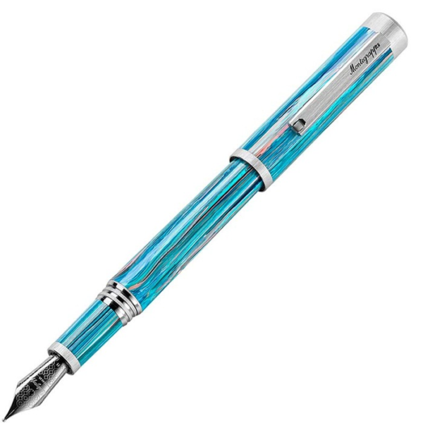 Montegrappa ISZEZ5IP_A1 Zero Zodiac Taurus (Taurus) Palladium IP Steel Fountain Pen Broad Nib
