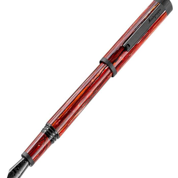 Montegrappa ISZEZ5IC_R4 Zero Zodiac Scorpio (Scorpio) Ultra Black IP Steel Fountain Pen Broad Nib