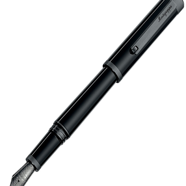 Montegrappa ISZEI2IC Zero Ultra Black IP Fountain Pen Fine Nib