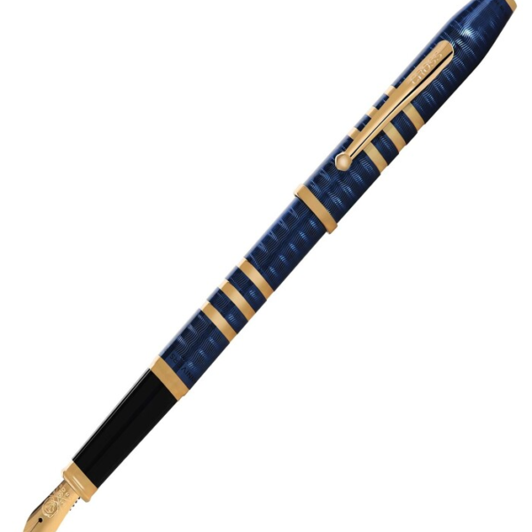 Cross Century II – 175th Anniversary Collection Blue Lacquer with 23 Karat Gold Appointments Fountain Pen Medium Nib Item# AT0086-155
