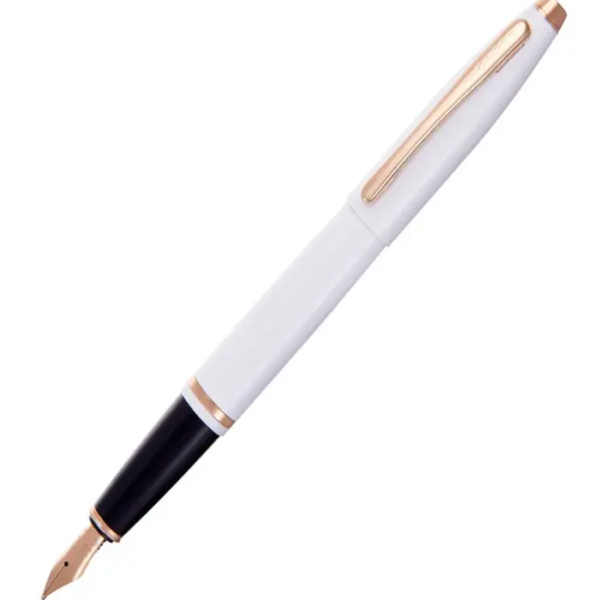 Cross Calais Pearl White Rose Gold Fountain Pen AT0116-21