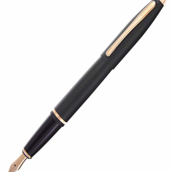 Cross Calais Matte Black Rose Gold Fountain Pen AT0116-23