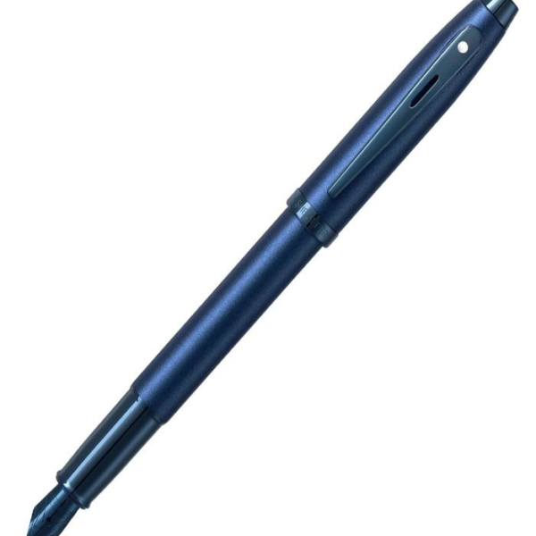 Sheaffer Gift Collection 100 – 9371 Satin Blue With PVD Blue Trim Fountain Pen
