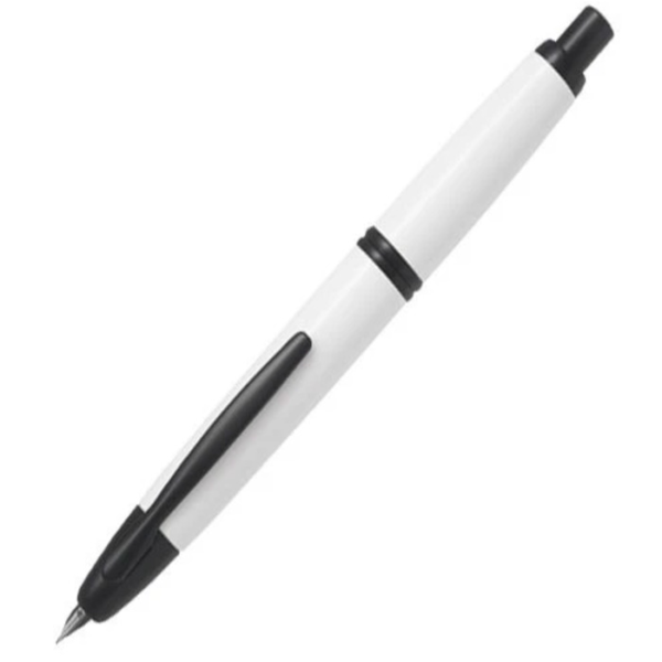 Pilot Capless – Matte White with 18 Karat Gold Rhodium Plated Black