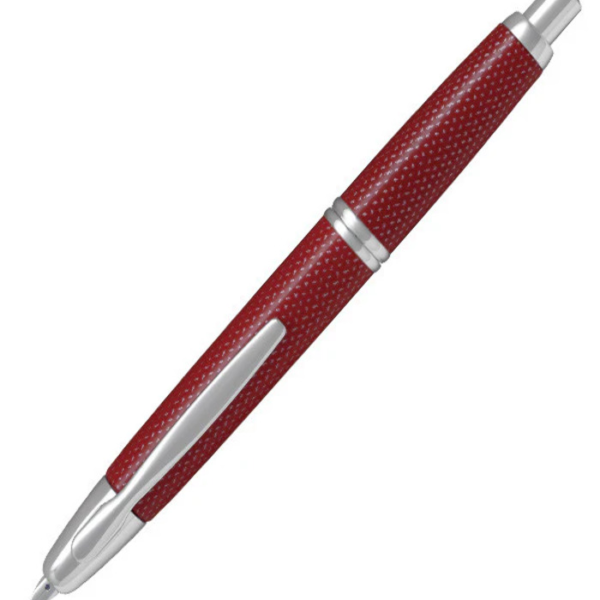 Pilot Capless – Kasuri Red CT with 18 Karat Gold Rhodium Plated Fountain Pen