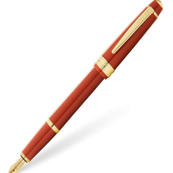 Cross Bailey Light Amber Resin w/Gold Plated Trim Fountain Pen Item# AT0746-13