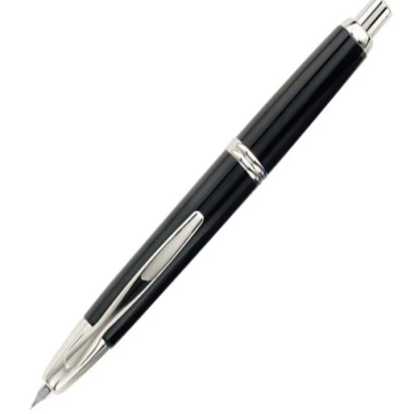 Pilot Capless – Lacquer Black CT with 18 Karat Gold Rhodium Plated Fountain Pen
