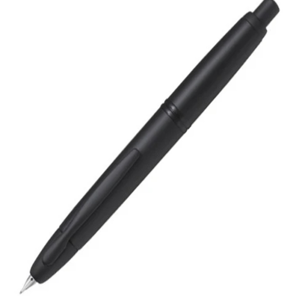 Pilot Capless – Matte Black with 18 Karat Gold Rhodium Plated Black Trim Fountain Pen