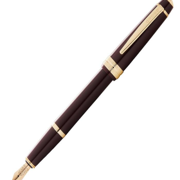Cross Bailey Light Burgundy Resin w/Gold Plated Trim Fountain Pen Item# AT0746-11
