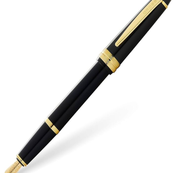 Cross Bailey Light Polished Black Resin w/Gold Plated Trim Fountain Pen Item# AT0746-9