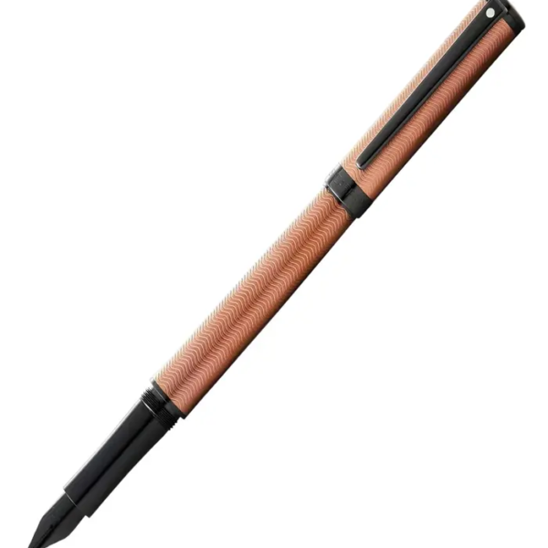 Sheaffer Intensity 9257 – Engraved Bronze PVD with Polished Black Trim Fountain Pen