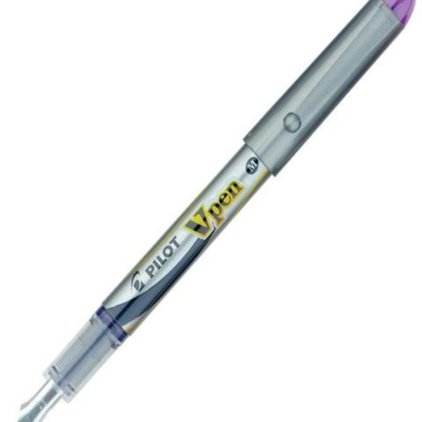 Pilot V-Pen Disposable Violet Fountain Pen (Pack of 12 Pcs)