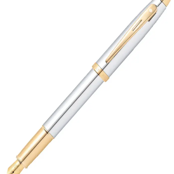 Sheaffer Gift Collection 100 – 9340 Chrome Gold Plated Trim Fountain Pen