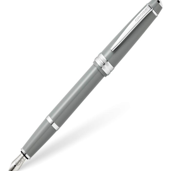 ross Bailey Light Polished Gray Resin w/Polished Chrome Appointments Fountain Pen Item# AT0746-3