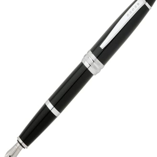 Cross Bailey Black Lacquer w/Polished Chrome Appointments Fountain Pen Item# AT0456-7